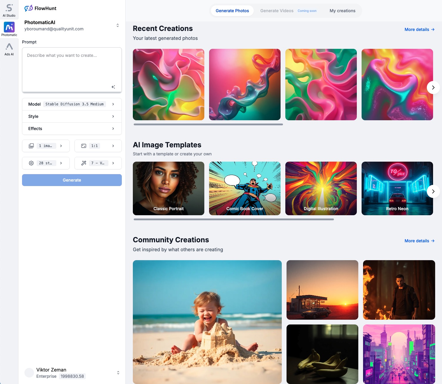 Generuj obrazy AI z FlowHunt