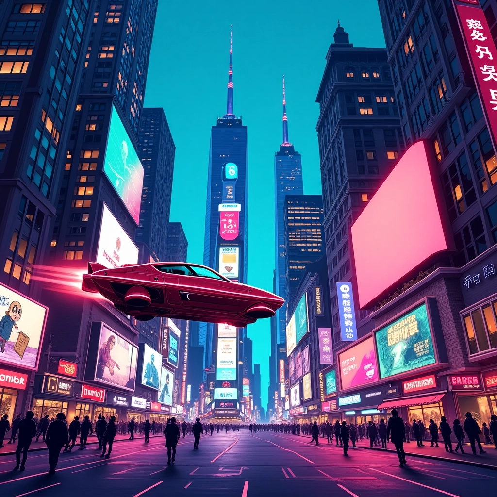 Neon Metropolis: Illustrated Pop City of the Future