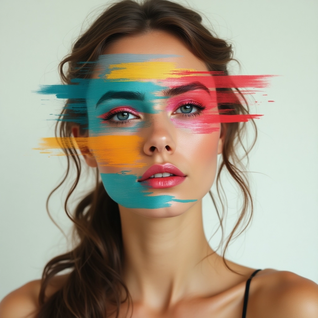 Surreal Overpainted Portrait