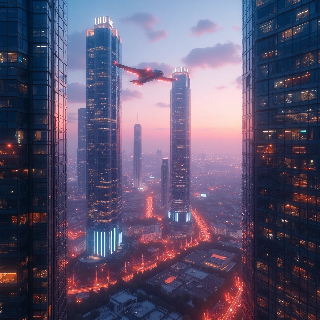 Sparkling Futuristic Cityscape