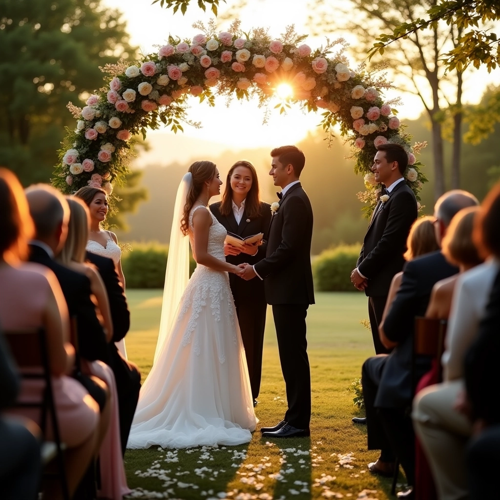 Sunset Vows: A Dream Wedding Photo