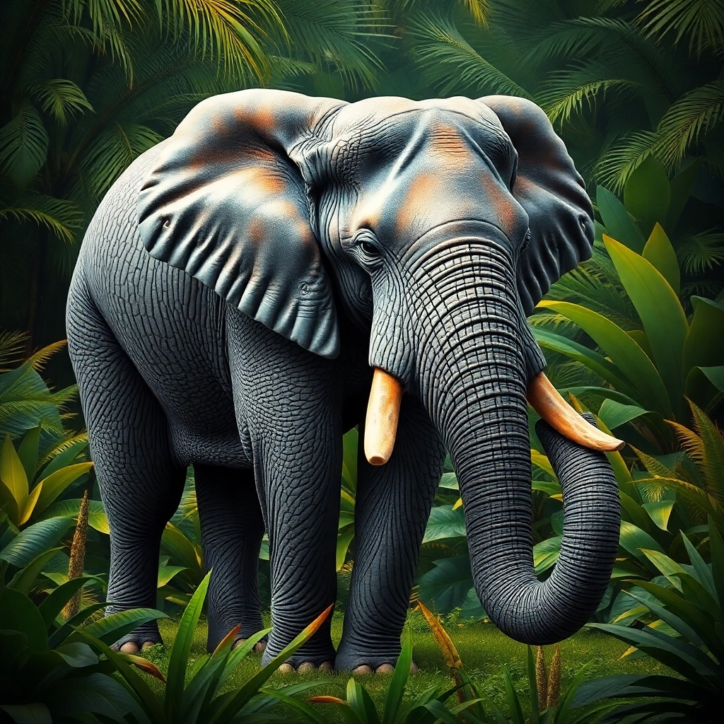 Textured Jungle Elephant
