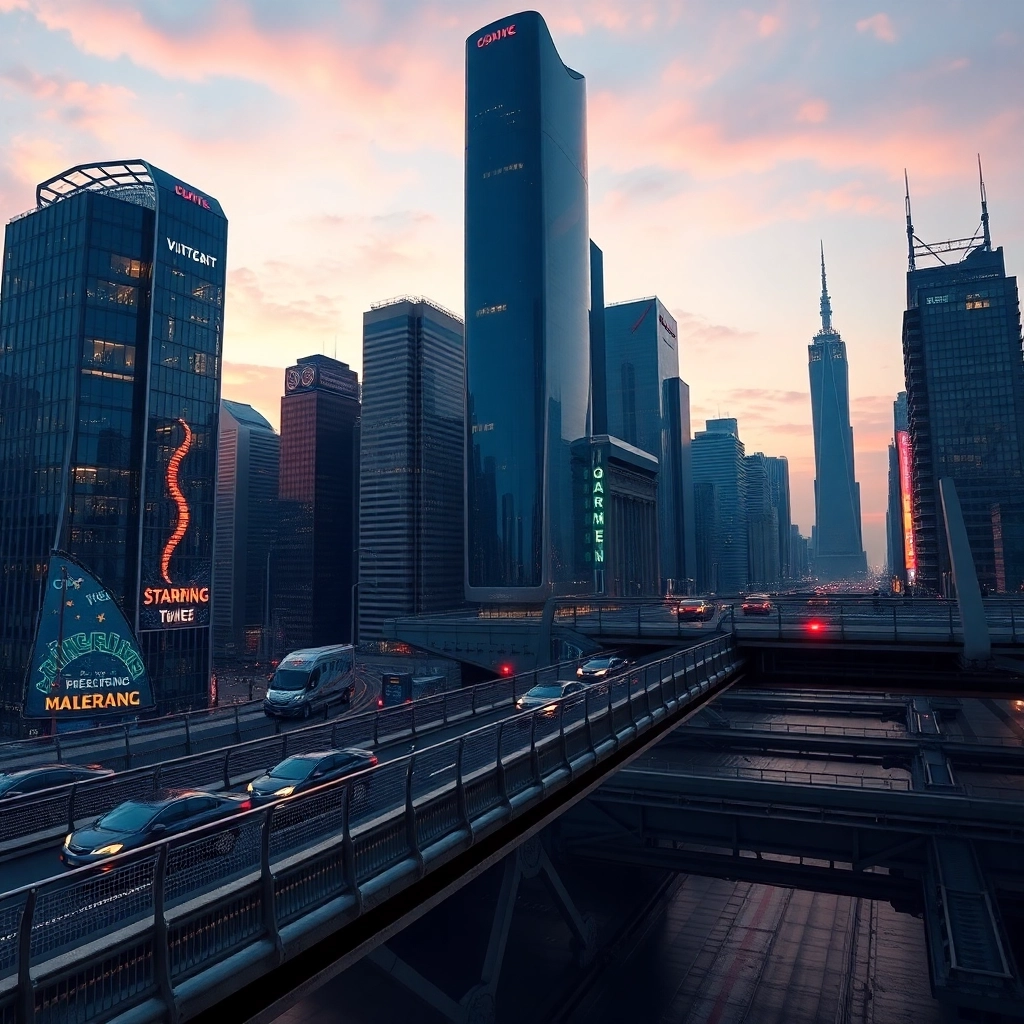 Neon Chrome Metropolis