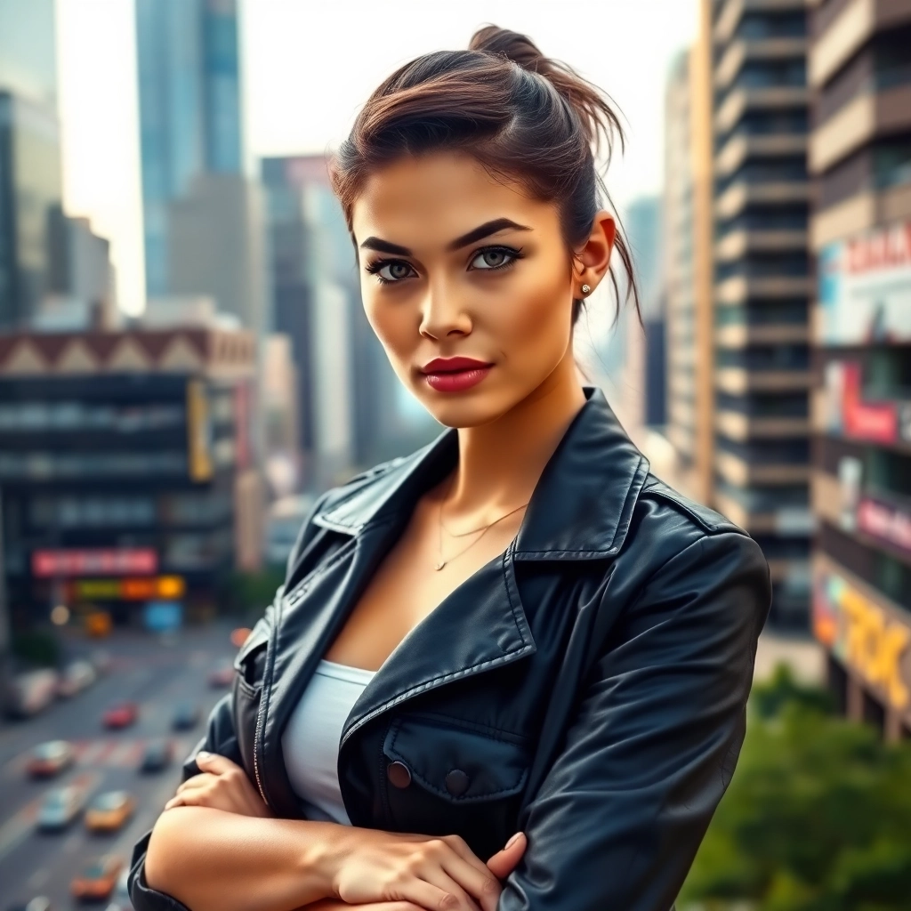 Cityscape Empowerment Editorial Portrait