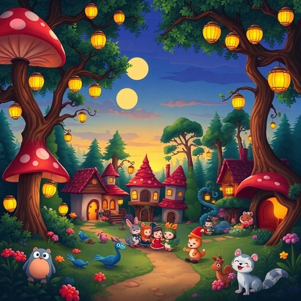 Whimsical Forest Village Celebration