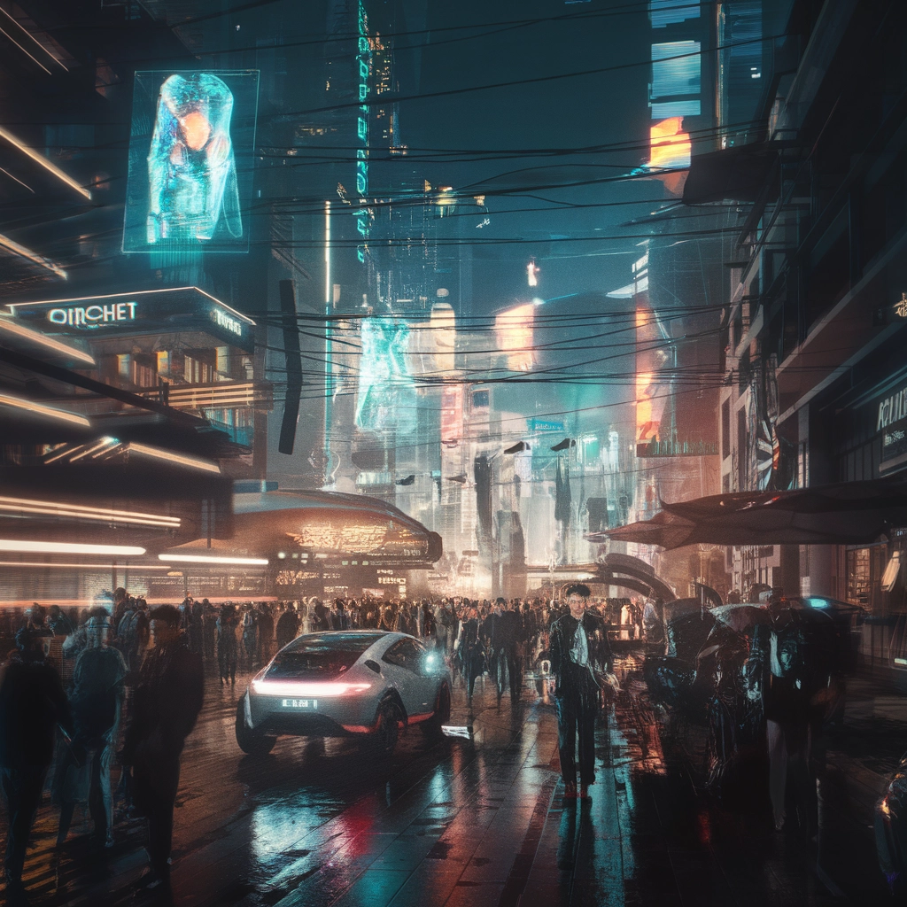 Neon Nights: Futuristic Cyberpunk Cityscape