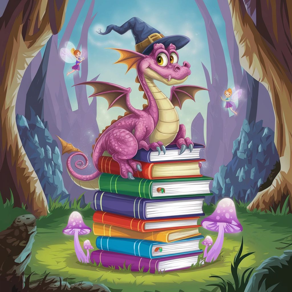 Whimsical Dragon in a Magical Forest