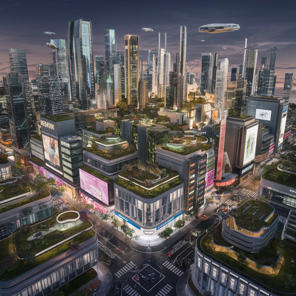 Futuristic Isometric Cityscape