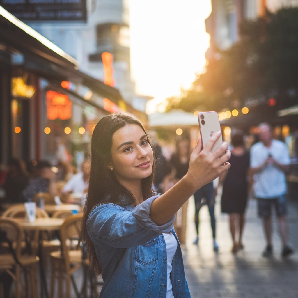 Golden Hour City Selfie