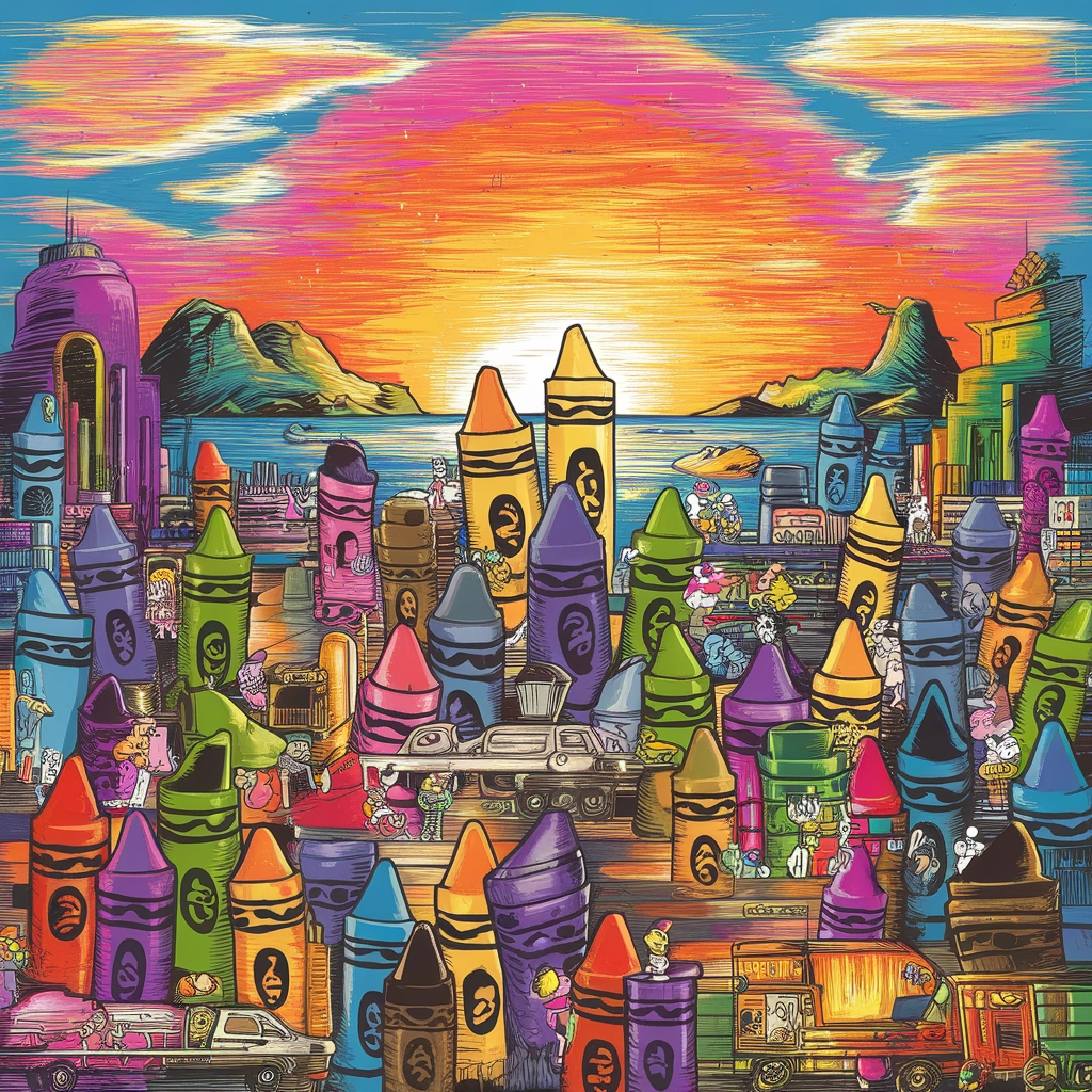 Crayon City at Sunset