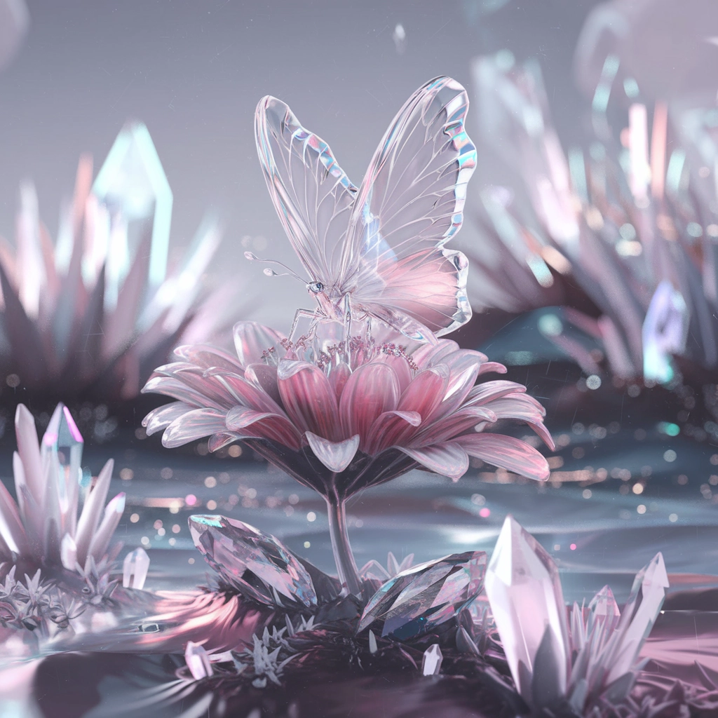 Crystal Butterfly in Bloom