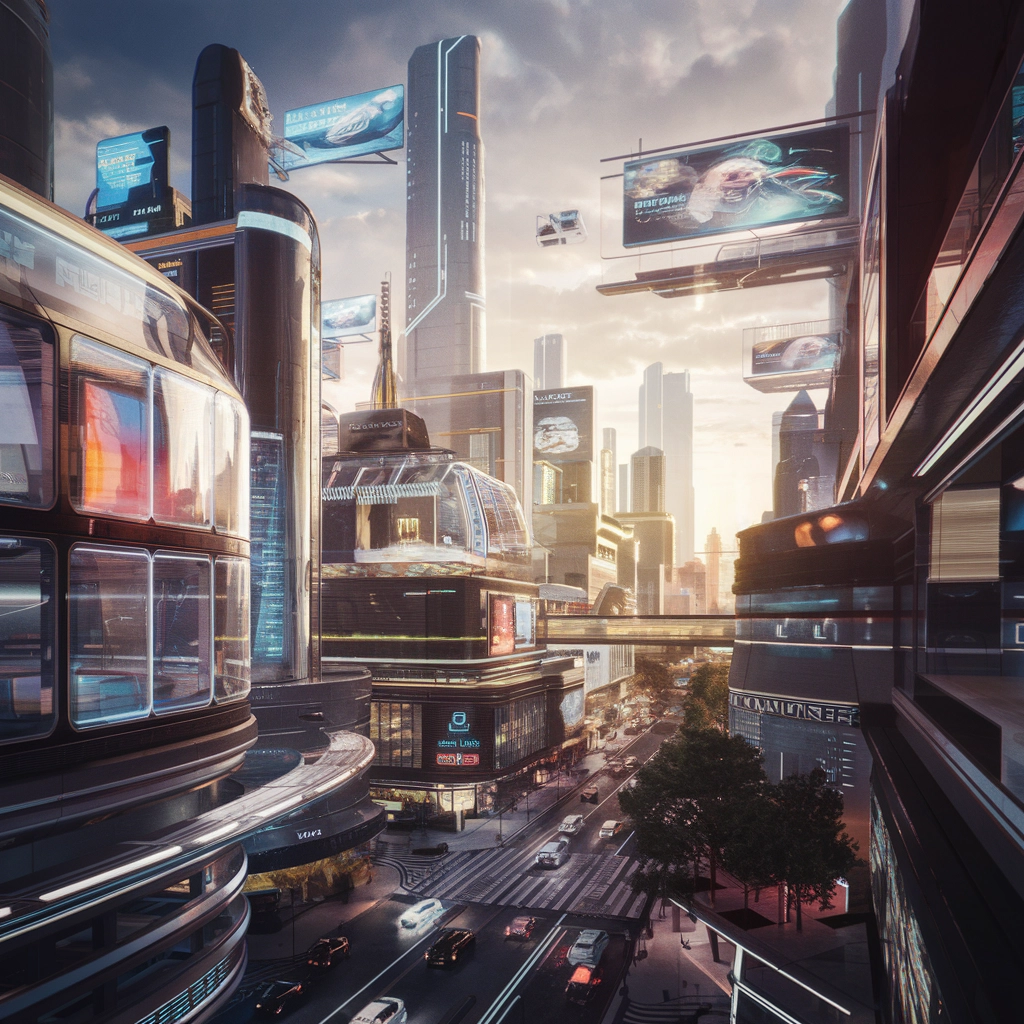 Neon Skyline: Futuristic Urban Dream