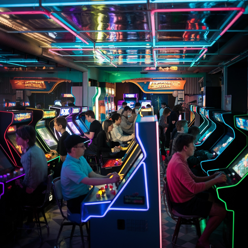 Neon Nights: Retro Arcade Glow