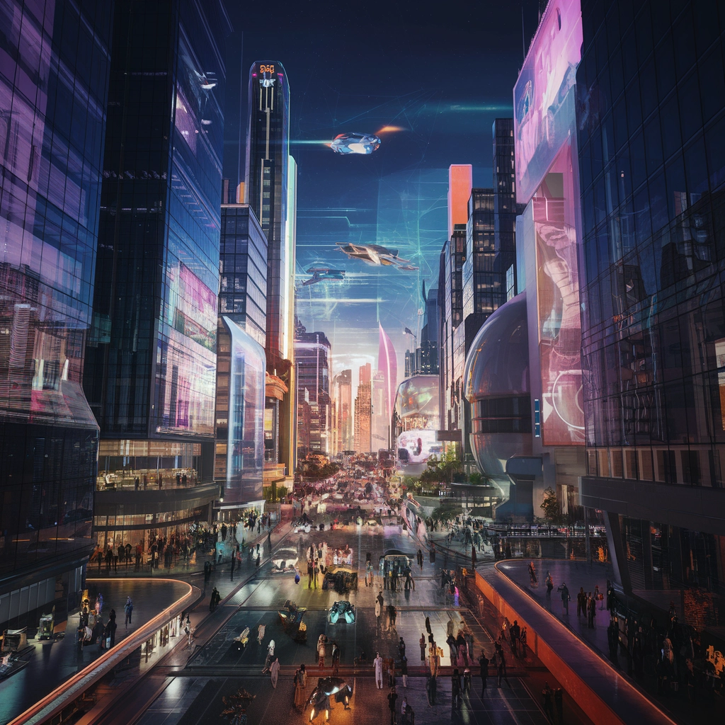 Neon Nights: Futuristic Cityscape