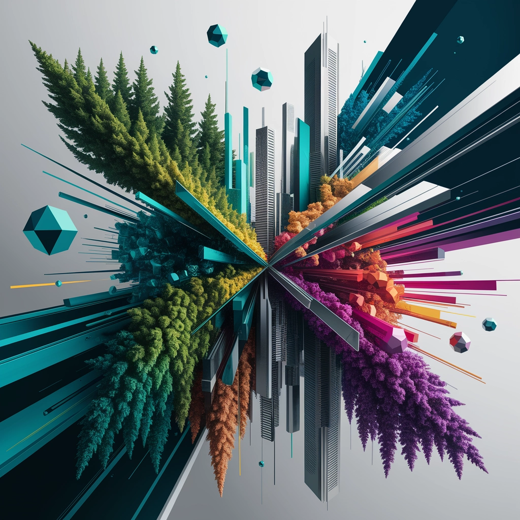 Nature Meets Machine: A Surreal Collage