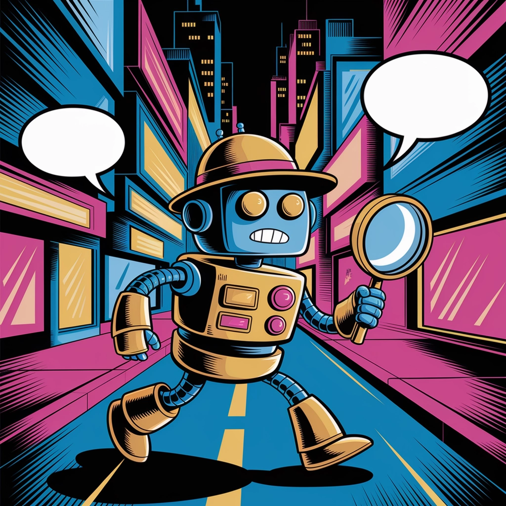 Robot Detective in Neon City