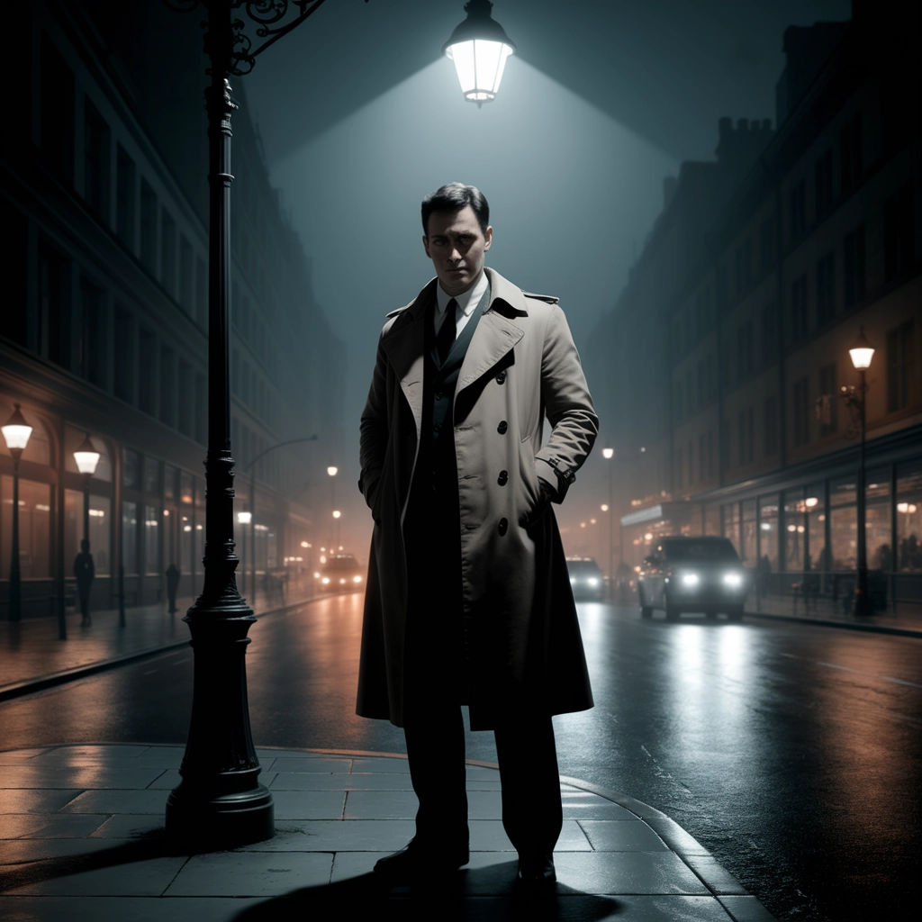 Noir Detective in the Fog