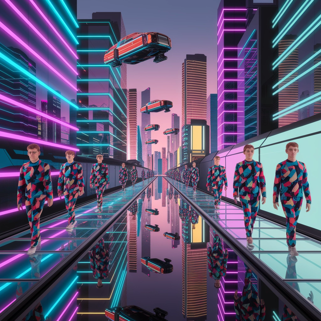 Neon Dusk in the Futuristic Metropolis
