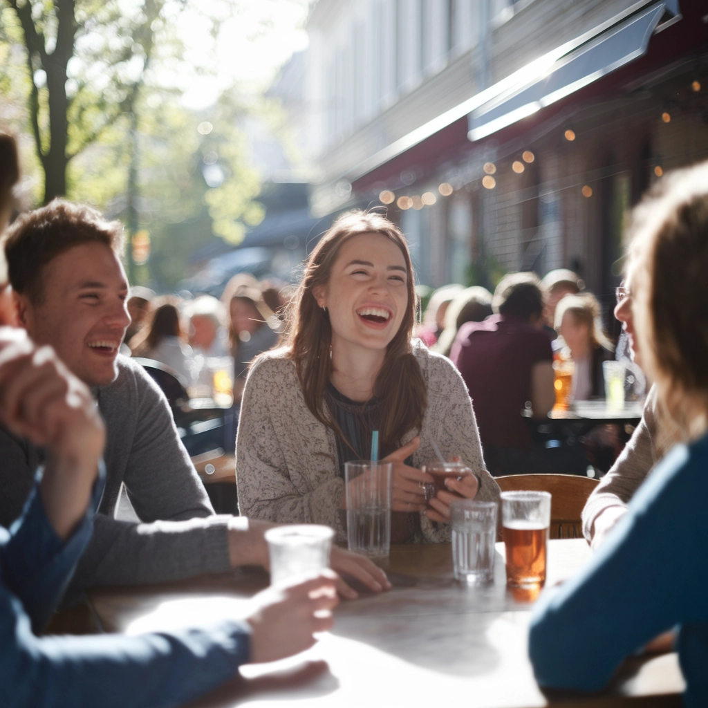 Candid Moments at the Café
