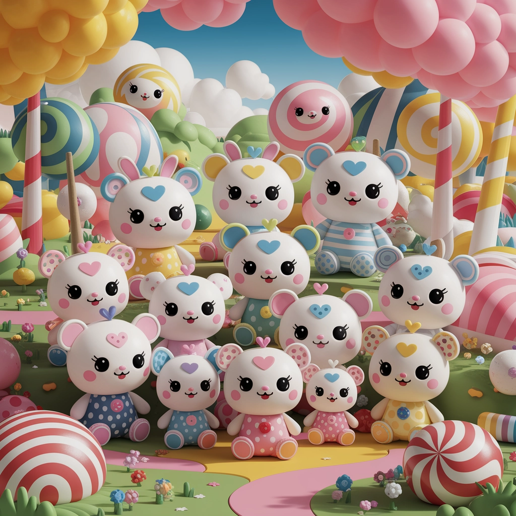 Whimsical Plushy Animal Playground