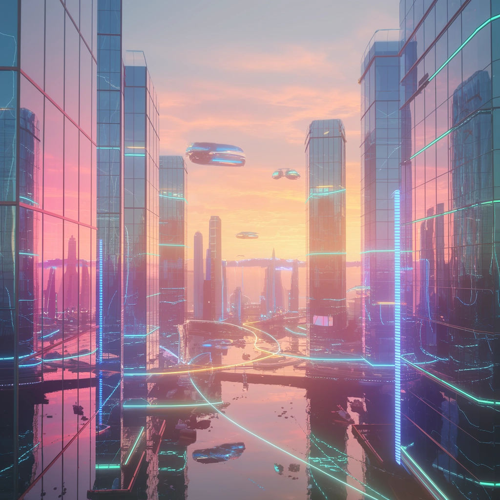 Futuristic Prism Cityscape