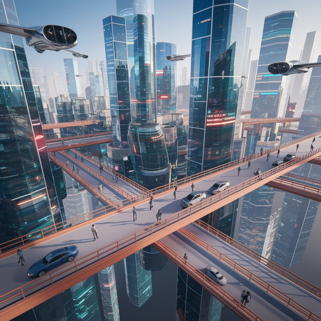 Futuristic Isometric Cityscape