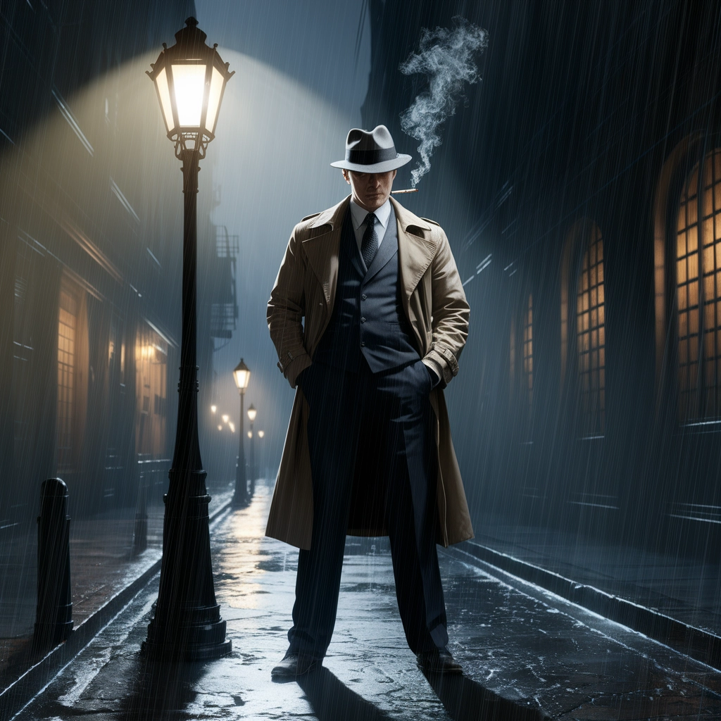 Midnight Detective: A Noir Scene