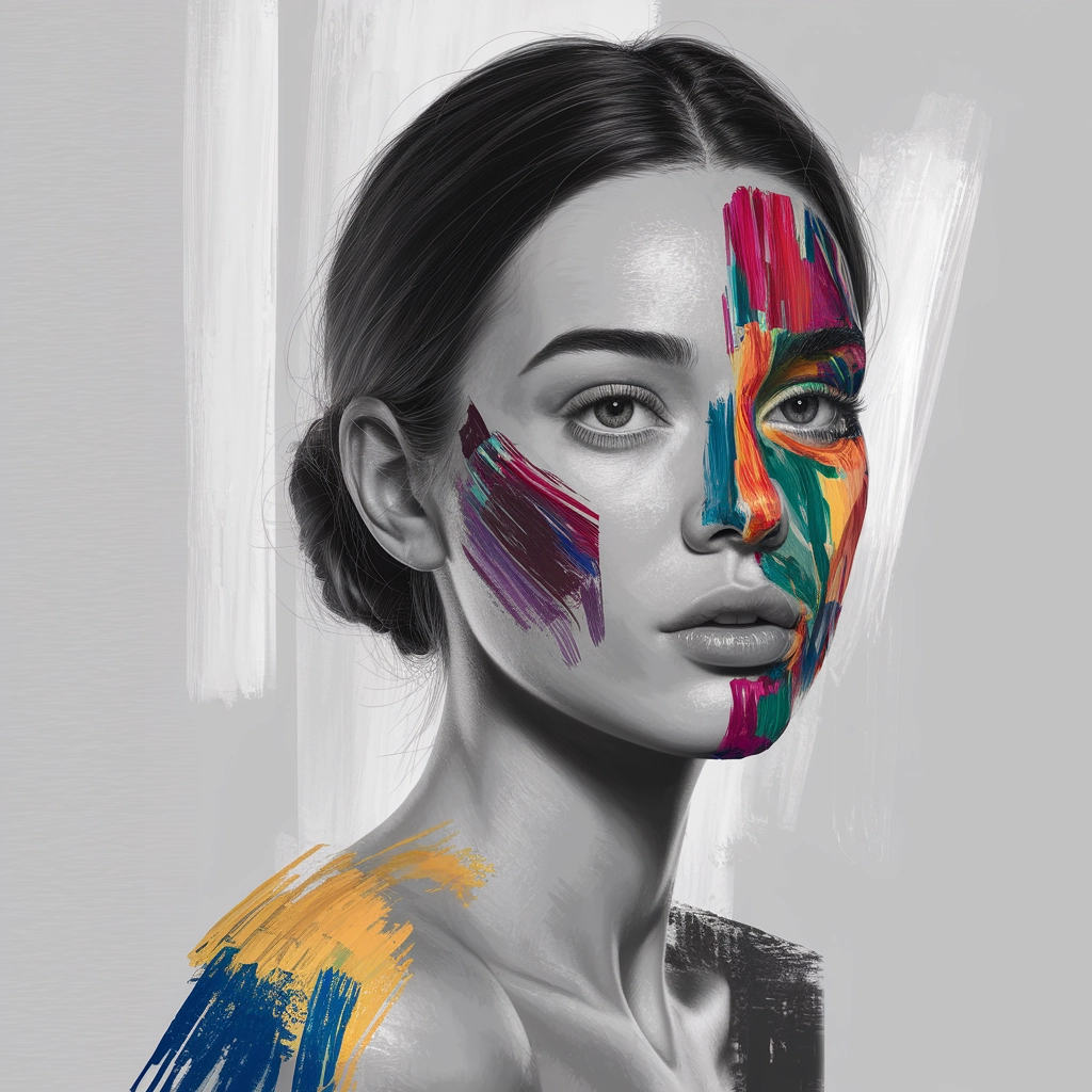 Surreal Overpainted Portrait