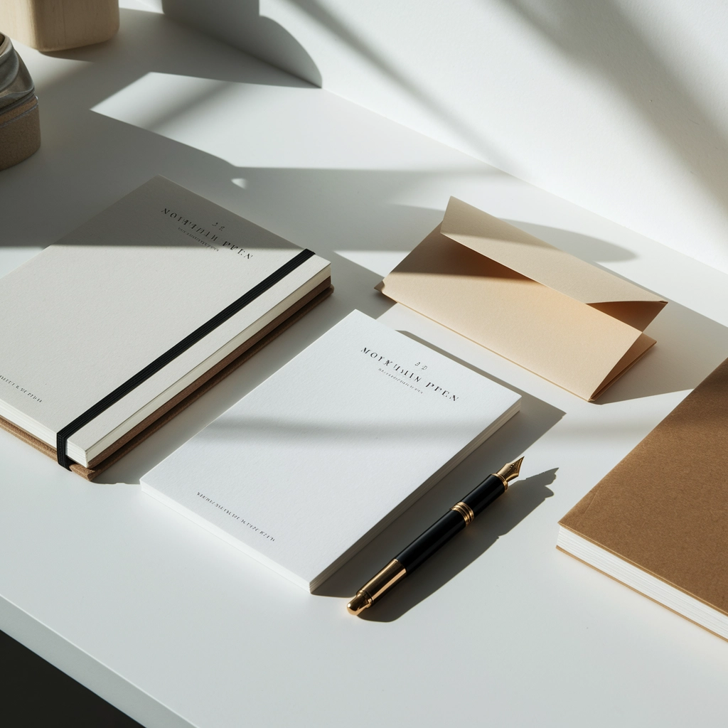 Nowoczesny minimalistyczny mockup papeterii