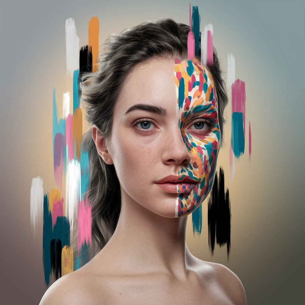 Surreal Overpainting Portrait