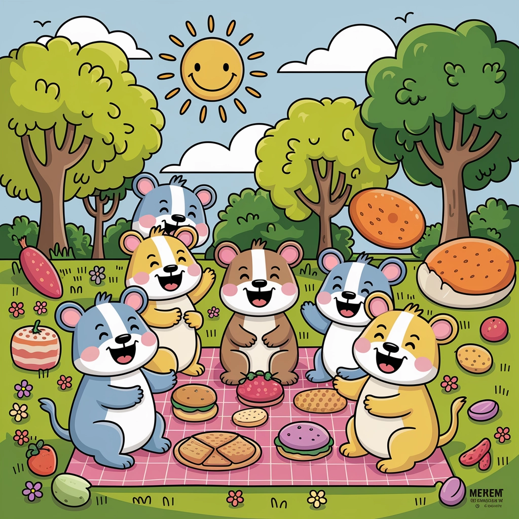 Playful Animal Picnic Party