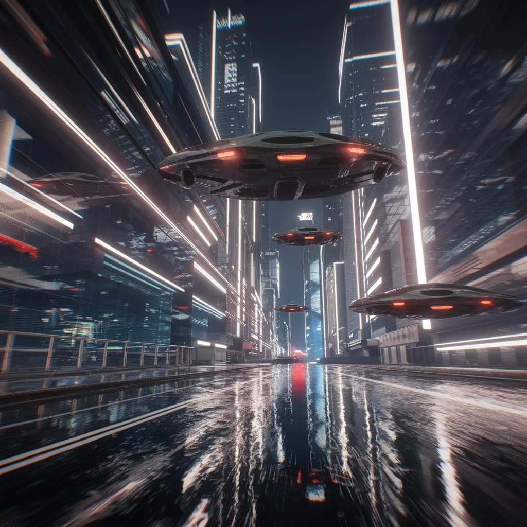 Neon Nights: Futuristic Cityscape in Cinematic 3D