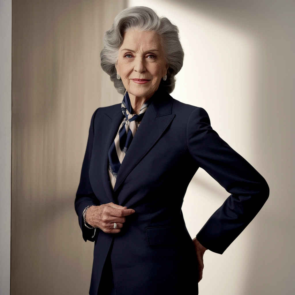 Distinguished Editorial Portrait of an Elderly Woman