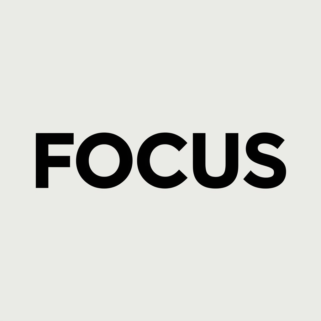 Focus: Monochrome Typography Art