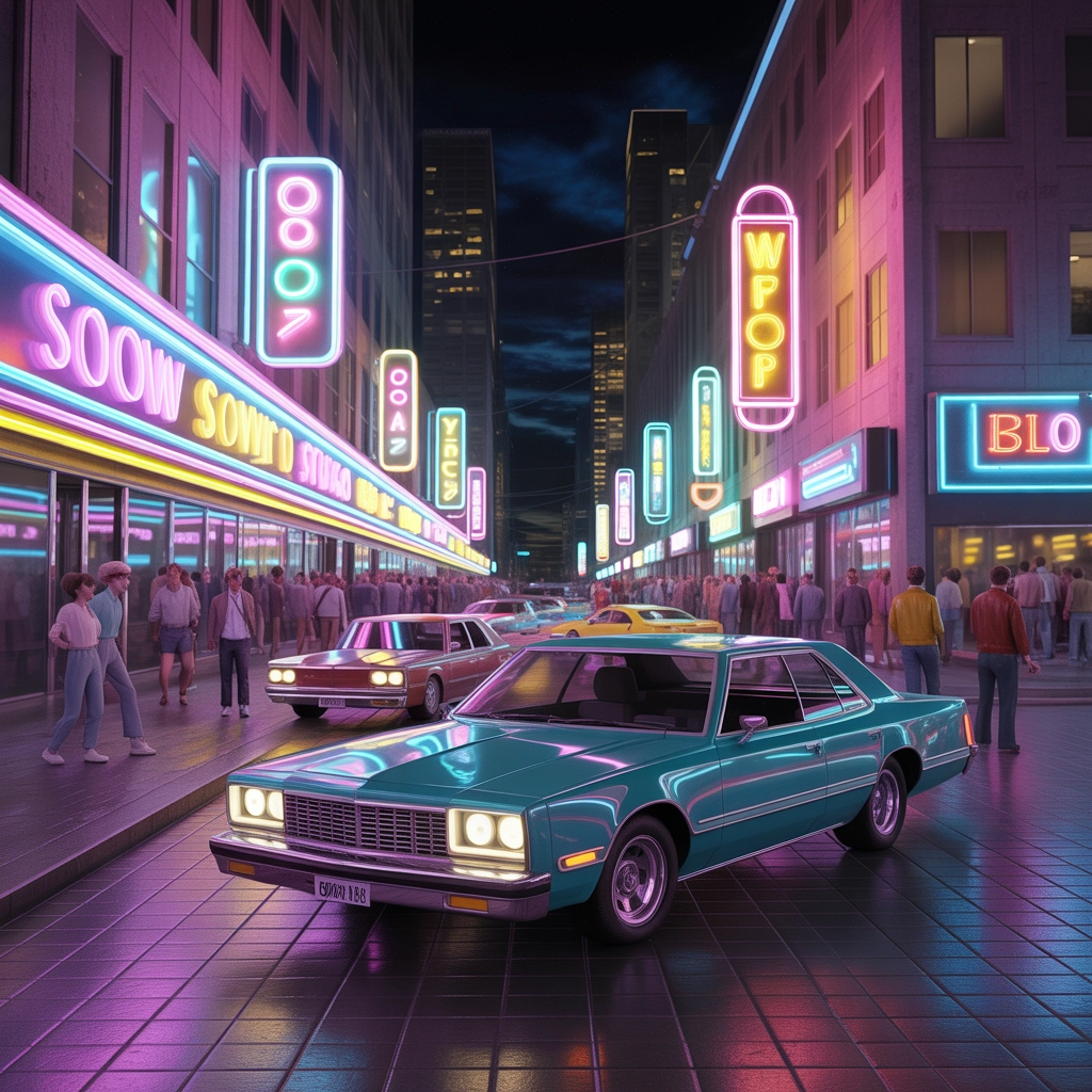 Neon Nights: Retro City Glow