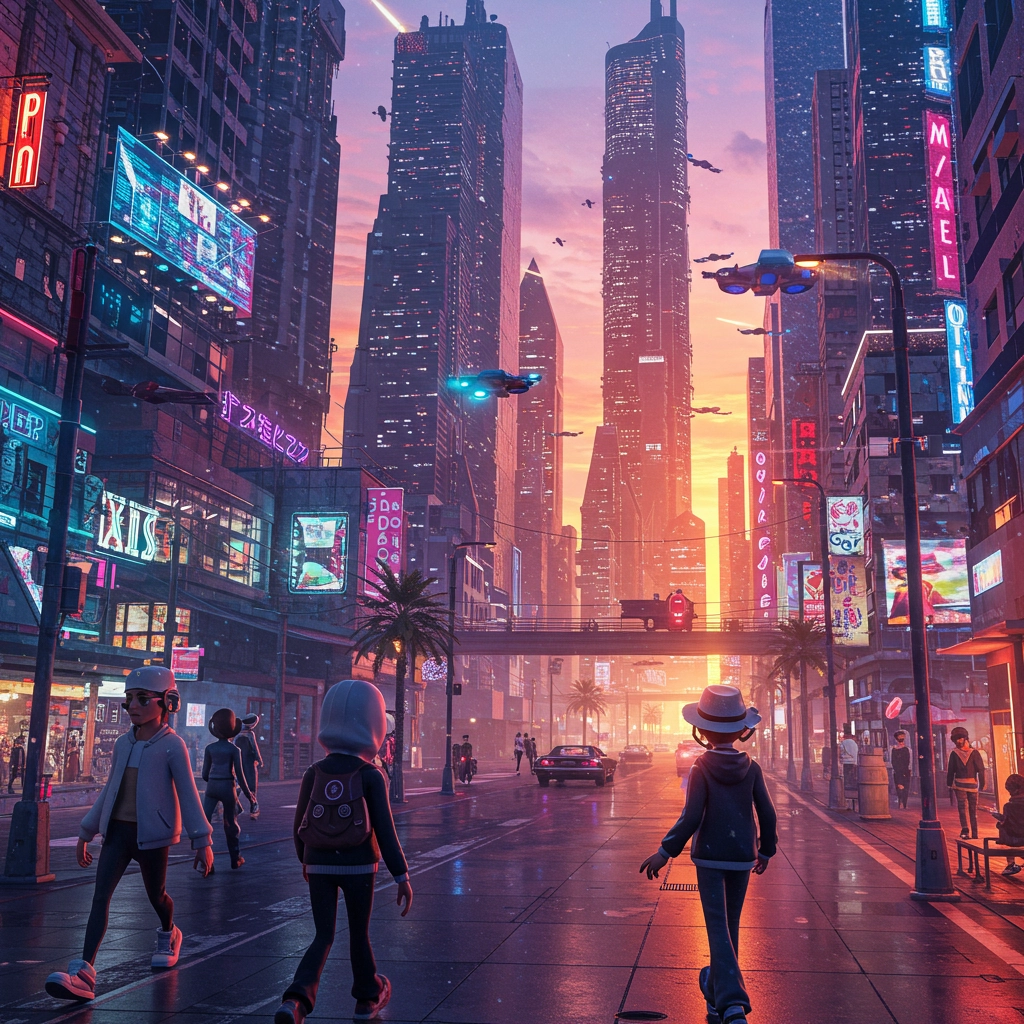 Futuristic Hypertoon Cityscape