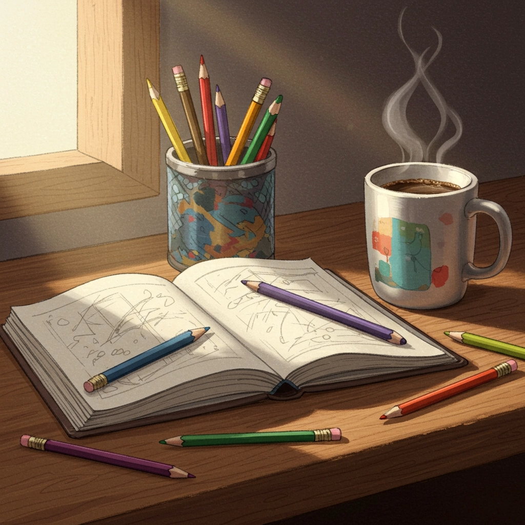 Sketchbook Serenity: Morning Inspiration