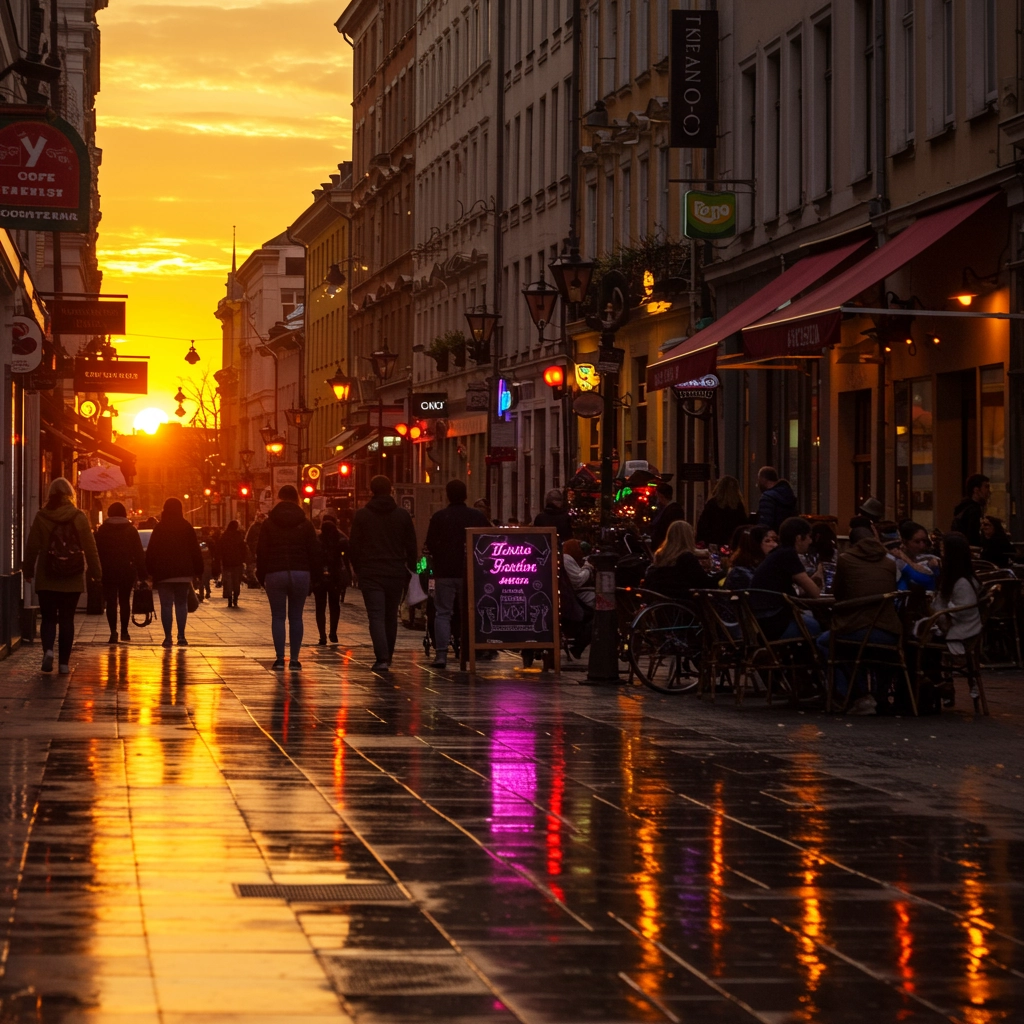 Golden Hour City Stroll