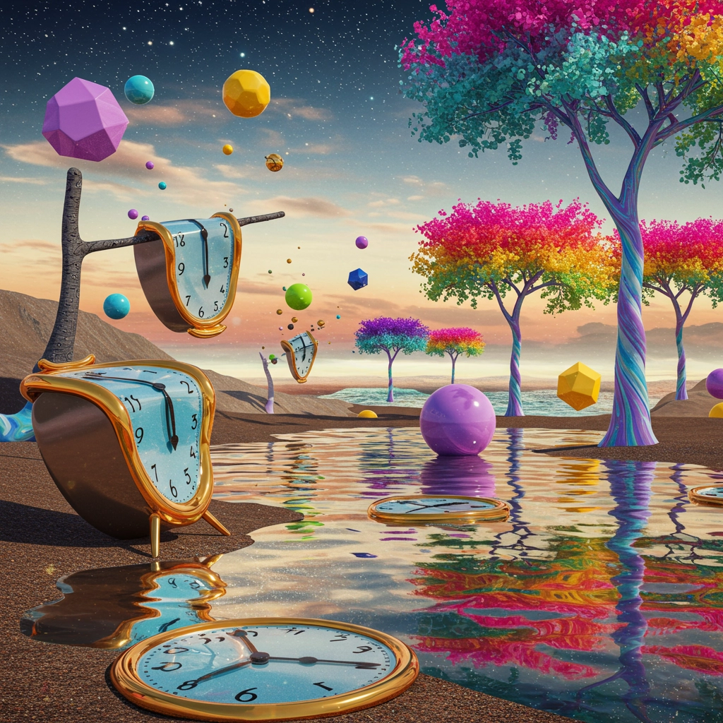 Psychedelic Dreamscape: Trippy Surreal Illustration