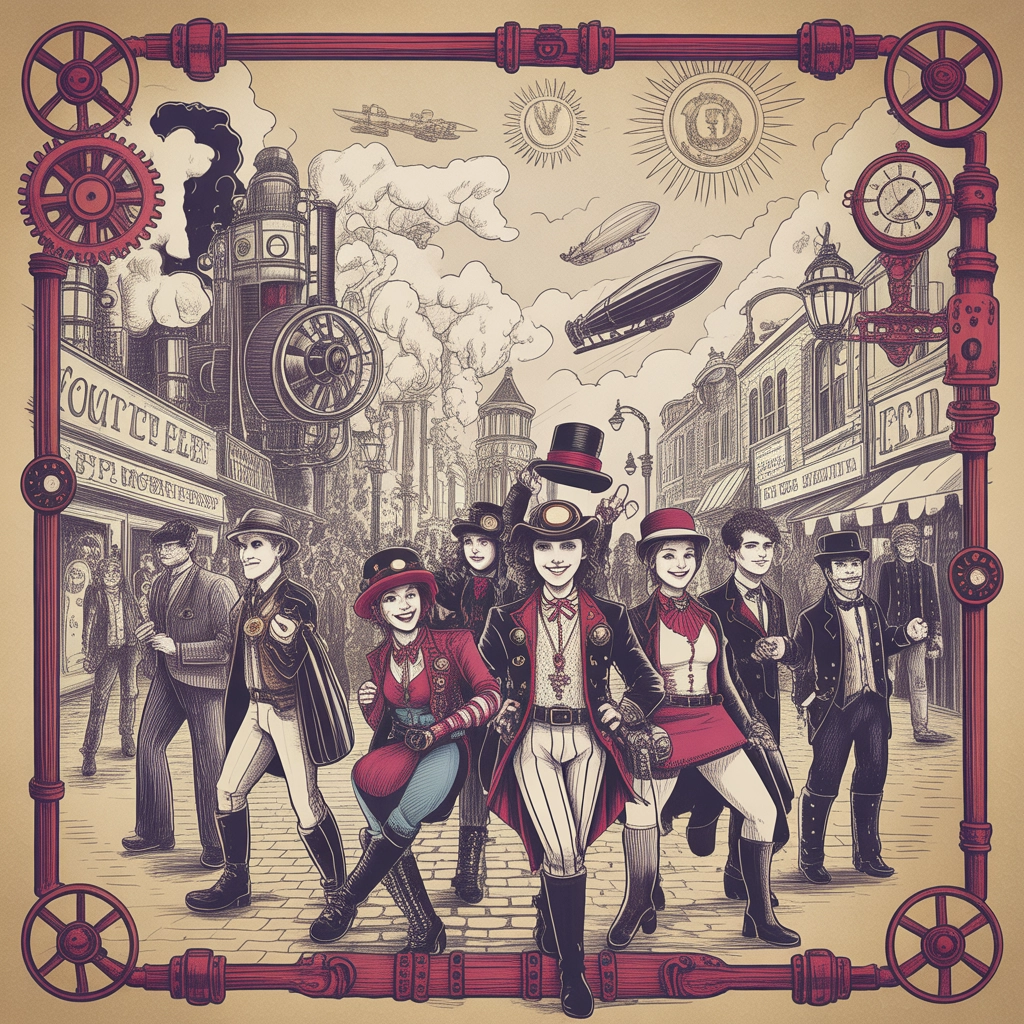 AI-generated steampunk escape room full of mechanical steampunk puzzles.