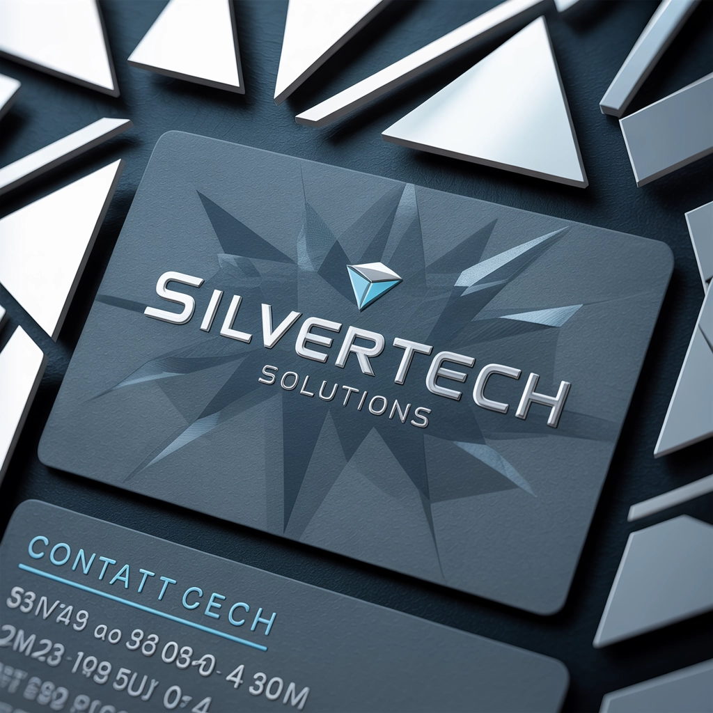 Dark theme business card with gold accents