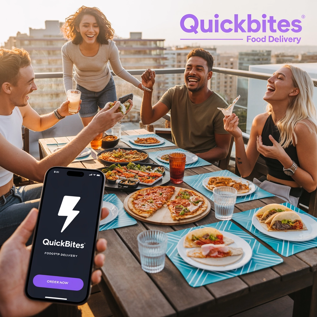 Instagram ad for food delivery with vibrant colors