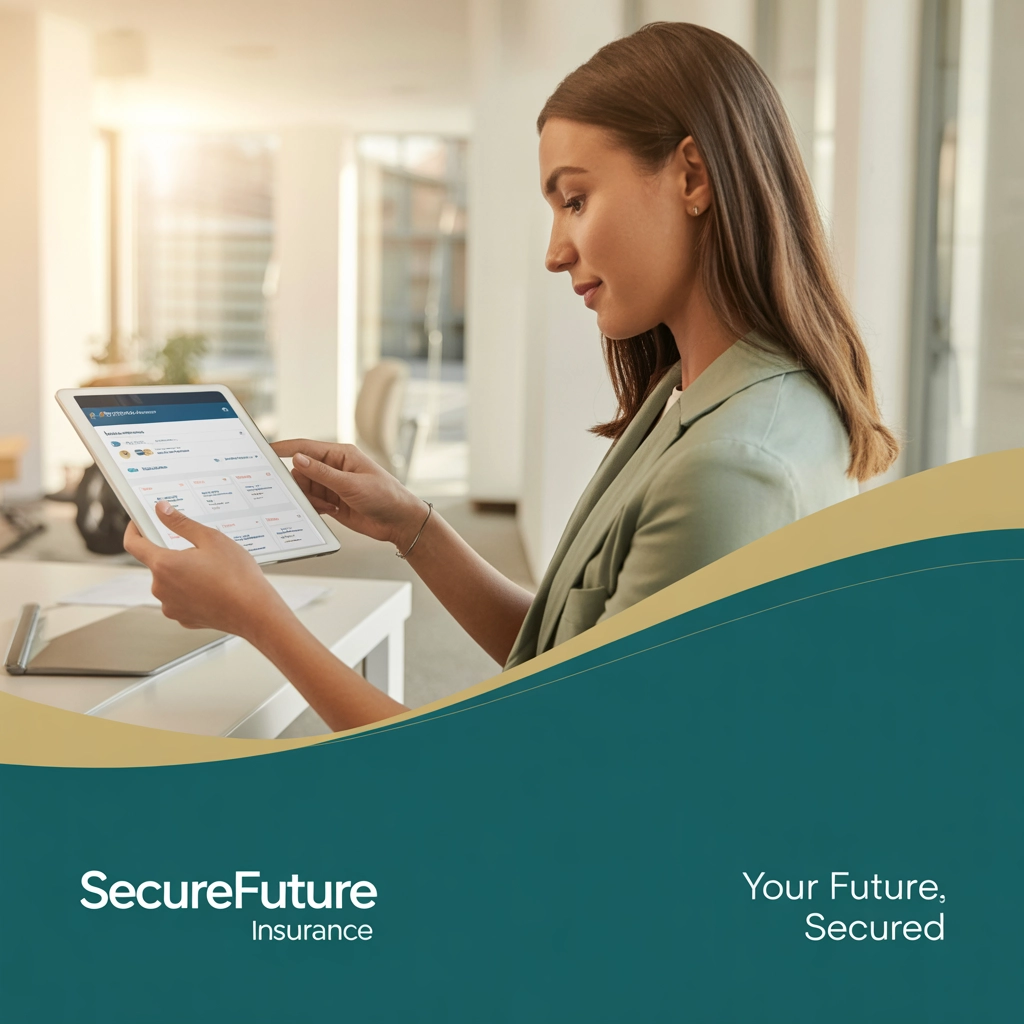 Young professional reviewing policy at office