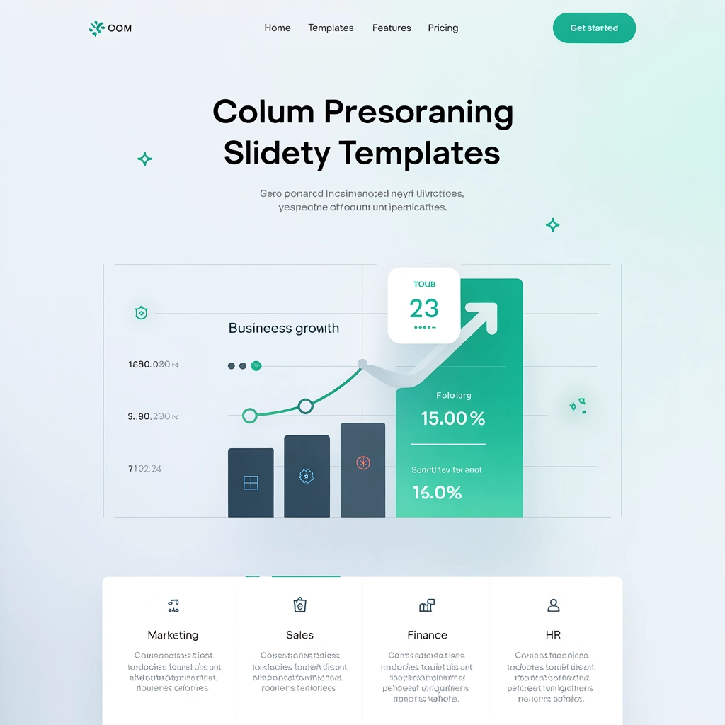 Infographic presentation slide with corporate branding and clean layout