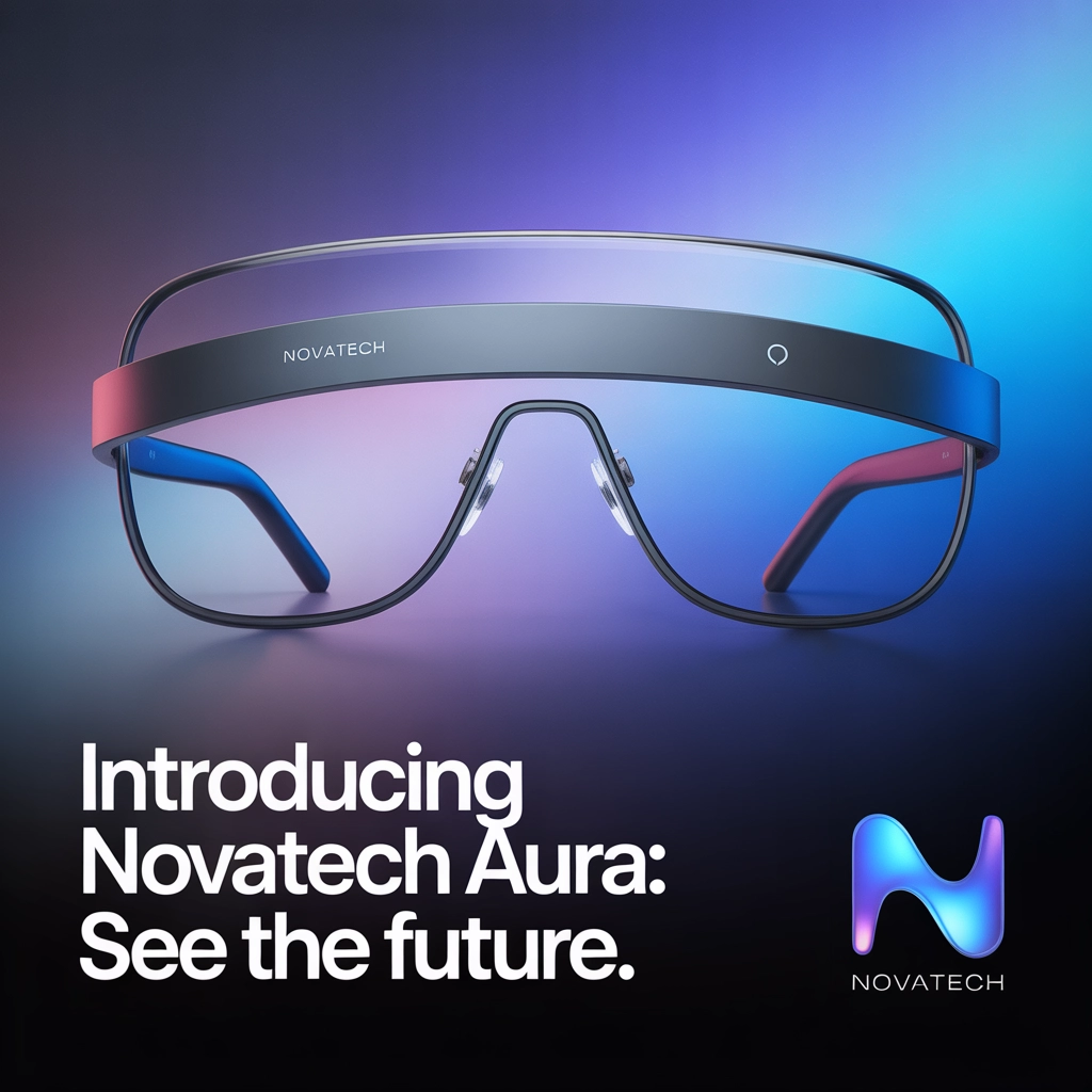 Modern press release image for product launch, bold and branded