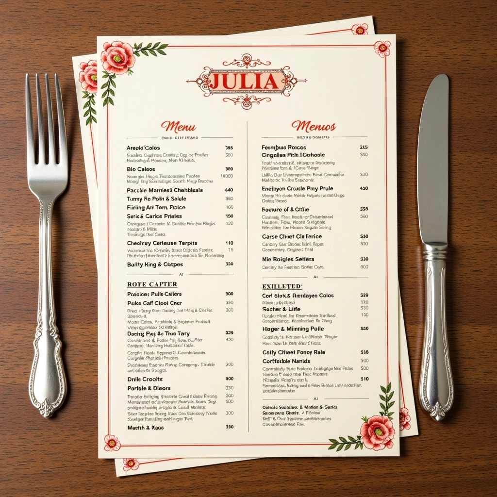 AI-generated slika AI generator slika za jelovnike restorana