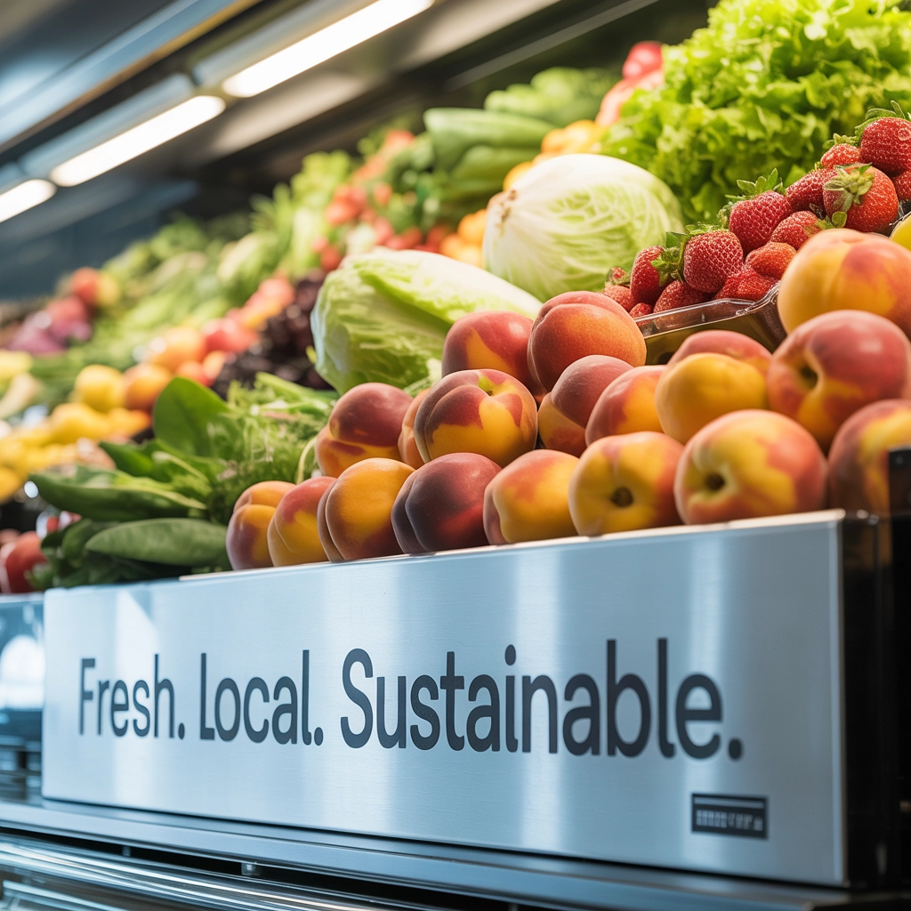 Minimalistic modern boutique sign with bold text