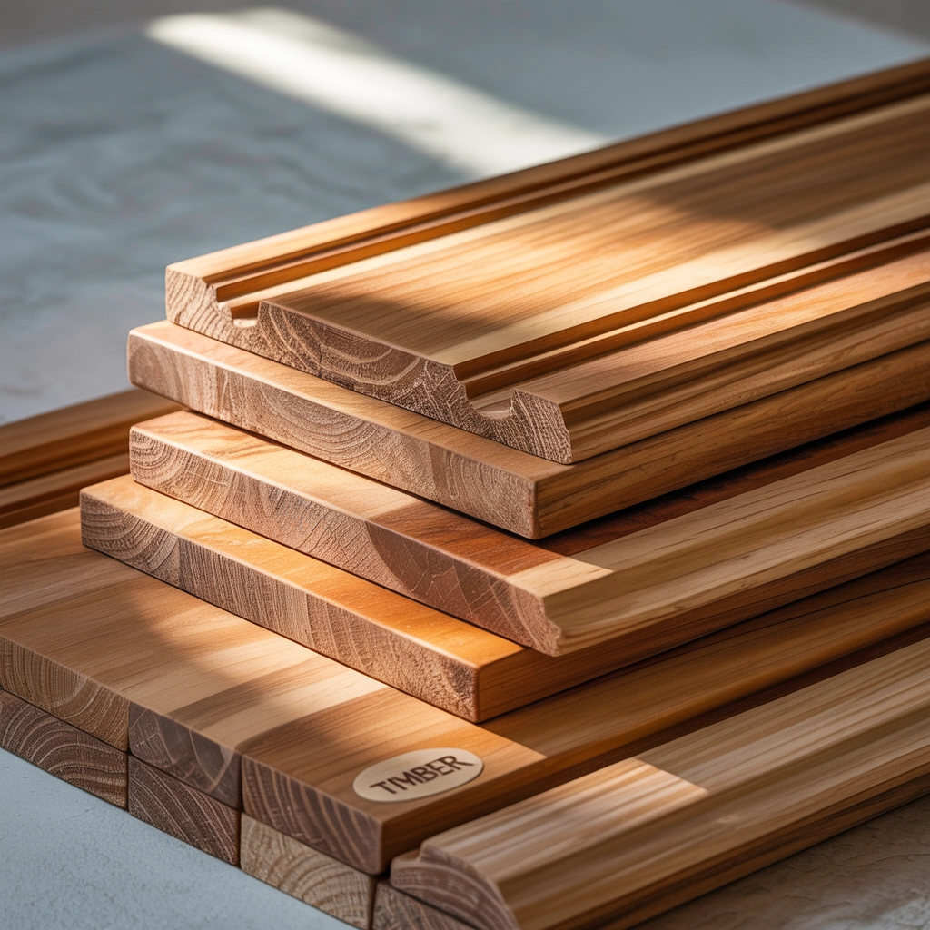 Polished Wood Planks - AI generated timber product image