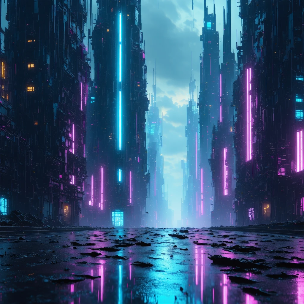 Futuristic Cityscape for Sci-Fi Media