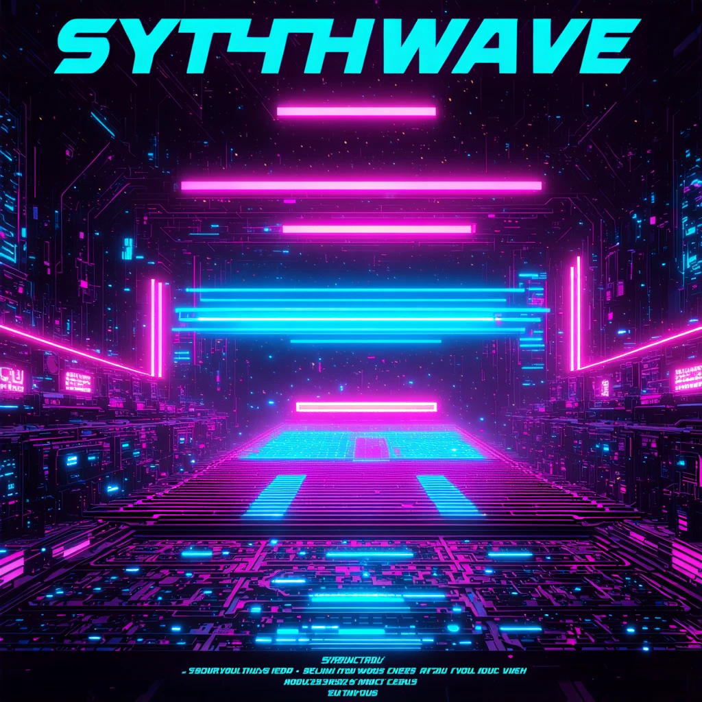Music Album Cover for Synthwave